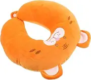 ABOOFAN Travel Neck Pillow U Shaped Animal Support Pillow for Airplane Car Soft Neck Support for Flying Driving Napping Portable Lightweight Tiger Design