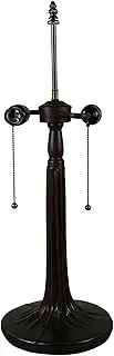 Table Lamp Base with 2 Lights, 25 Inch Height Tiffany Desk Lights Base Zinc Alloy Lamp Base Replacement Fit for 16 Inch Tiffany Style Stained Glass Lampshades KeYJ