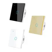 Waterproof Touch Light Switch WiFi Smart Wall Switch 1 Way Tempered Glass Panel