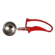 Thunder Group SLDS224G 1-1/3 oz Size 24 Stainless Round Bowl Red Handle Disher
