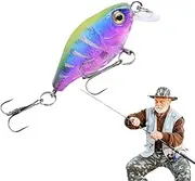Fish Lures, Fishing Lures - Artificial Swimbait with Hook | Portable Action Floating Wobblers Lere for Bass Trout Catfish Outdoor Saltwater Fly Fishing