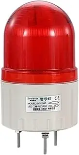FULNES Led Alert Lamp SV-JS80 Alarm Light with Buzzer 12V/24V/220V Strobe Warning Red/Green/Blue/Yellow Small Tower Light Waterproof(Red Buzzer DC24V)