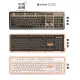 米特3C數位–AZIO Retro Classic BT藍芽牛皮復古打字機機械式鍵盤/黑金色/純黑色/白