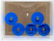 LEGO Parts - Blue Tile, Round 2 x 2 with Open Stud - No 18674 - QTY 5