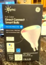 GE Full Color BR30 Smart LED Light Bulb (1-Pack) Google Home Compatible