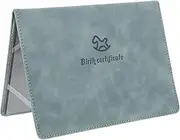 DOITOOL Birth Certificate Sleeve Leather Protector for Newborn Records Elegant and Certificate Holder for Showers Design for Long Term Use