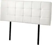 PU Leather Queen Bed Deluxe Headboard BedHead - White