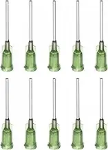 uxcell Industrial Blunt Tip Dispensing Needle with Luer Lock for Liquid Glue Gun, 14G 1", 10 Pcs (Olive)