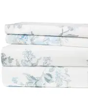 Melange Home 200 Thread Count Percale Jardin De Rose Sheet Set