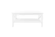 Hailey Rectangular Coffee Table 100cm W/ Open Shelf - White