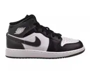 Air Jordan 1 Mid (GS) Big Kids' Shoes Black/Iron Grey-White DQ8423-001 Size 6Y