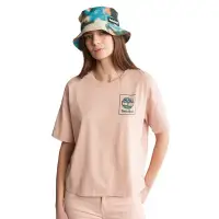 在飛比找環球Online優惠-【Timberland】女款有機棉LOGO寬鬆短袖T恤-灰粉
