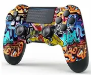 Graffiti Wireless Bluetooth Controller Dual Vibration Joystick for PS4 / Pro /PC