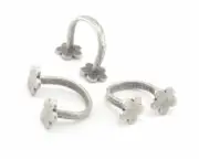 Flower Adjustable Ring Hammered Antique silver Brass Ring 6US 8US size Oz4179
