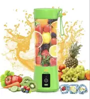 Green Portable Blender for Shakes & Smoothies 400ML, USB Rechargeable...