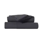 Kingtex Charcoal Ultra-Soft Micro Flannel Sheet Set 40 cm Wall