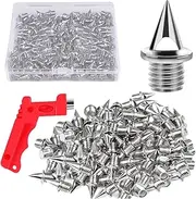 [perfk] 120 Pieces Track Spikes with Wrench Sturdy 0.5 cm Replacement Spikes for Sprint Trekking Cross Country Short Distance Running