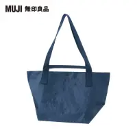 在飛比找momo購物網優惠-【MUJI 無印良品】聚乙烯迷你托特包/深藍.約45x26x