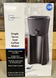 Mainstays Iced Coffee Maker with 20 fl oz Reusable Tumbler and Filter, Black