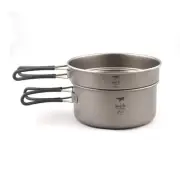 Keith 1-2 Person Titanium Pot Camping Cookset Outdoor Cookware Picnic Pan