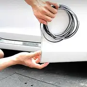 WYKFXF Car Door Edge Guards 19Ft(6M) Universal Fit Rubber U Shape Edge Trim Car Door Edge Protection (electroplated Silver)