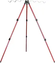 Fishing Rods Tripod Stand Telescopic Aluminum Alloy Fishing Rod HolderRed