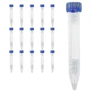 Centrifuge Tubes, [50 Pack] Plastic Test Tube with Screw Caps, 15ML Sterile Test Tubes with Lids