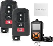 2PCS DIY Remote Key Fob with OBD Tool for 2014-2019 Toyota Highlander HYQ14FBA with DIY Instructions Kit