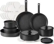 21Pcs Detachable Handle Pots and Pan Set, Nonstick Induction Cookware, Removable