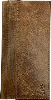 [Cavelio] Genuine Leather Checkbook Cover For Men & Women Checkbook Holder Wallet RFID Blocking USA Series, Tan, Rfid Wallet