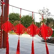 Hydrangea Palace Lantern 12PCS Chinese New Year Decorations for Party Wedding Supplies Spring Festival Decorations Mid-Autumn Moon Festival Wedding Party Room Ornaments Red Lanterns String Lights