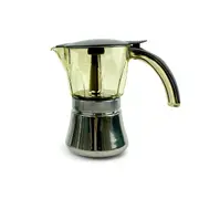 Black+Brown 3 Cups Stainless Steel Stove Top Espresso Italian Coffee Maker BPA Free