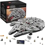 [LEGO] Star Wars Millennium Falcon UCS Set for Adults, Model Kit with Han Solo, Princess Leia & Chewbacca Minifigures, Plus a Droid Figure, Collectible Building Set for Men, Women and Teenagers 75192