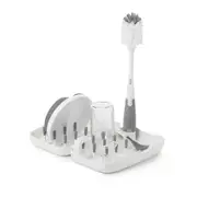 Oxo Tot On-the-Go Drying Rack & Bottle Brush - Grey