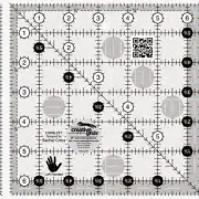 LeftyQuilt Square Ruler 6.5"x6.5" - Perfect Precision for Left-Handed Quilters!