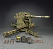 BRITAINS WORLD WAR 2 GERMAN 25181 GERMAN 88MM FLAK 37 GUN WITH LATE WAR CARRIAGE