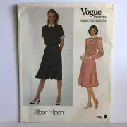 Vogue Patterns 2902 Misses Sz 16 Albert Nipon Dress Sewing Pattern FF UNCUT