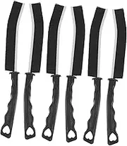 CIYODO 6pcs Cleaning Brush Cleaning Tools Cleaner Grout Brush Corner Scrub Brush Tools Grout Cleaner Window Track Cleaner Tool Crevice Brush Plastic Black