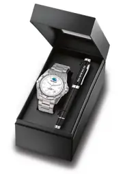 855284 CRONULLA SHARKS NRL TEAM LOGO STAINLESS STEEL WRIST WATCH & PEN GIFT SET