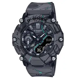 【CASIO 卡西歐】G-SHOCK 澀谷尋寶 街頭復古風雙顯錶 GA-2200SBY-8A_ 47.1mm