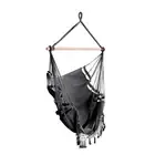 Gardeon Hanging Swing Chair Outdoor Hammock Tassel Grey