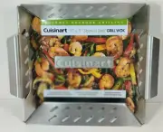 Cuisinart® Stainless Steel BBQ Wok Grilling Basket Perforated Grilling Surface