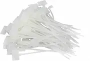 100Pcs Zip Ties Write On Ethernet RJ45 RJ12 Wire Power Cable Label Mark Tag
