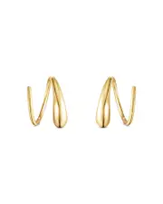 Georg Jensen 18K Yellow Gold Mercy Swirl Threader Earrings