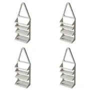 4x Homeleisure Plastic Bathroom/Shower Caddy Hanging Tidy Organiser Rack White