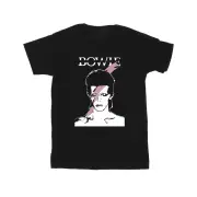 David Bowie Mens Pink Flash T-Shirt (Black) - BI21153