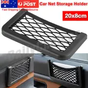 Medium Car Mesh Storage Holder Adhesive Net Pocket Phone Bag Card Black Truck