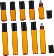 CANIGHT Rollerball Bottles 10 Pack Travel Size Refillable Glass Toiletry Bottles