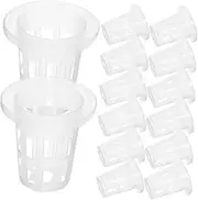 Yardenfun 25pcs Net Cups Planting Baskets for Hydroponics Small Plant Pots Aquatic Plant Baskets Garden Containers Plastic Root Ventilation for