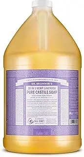 Dr. Bronner's - Pure Castile Liquid Soap - Organic Oils - 18-in-1 Multi-functional Soap For Humans, Homes & Pets - Lavender Scent - 3.8L
